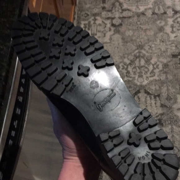 🇺🇸 Martinez Valero Knee High Leather Combat Boots 38.5 fits 8 or small 8.5 - Picture 8 of 15